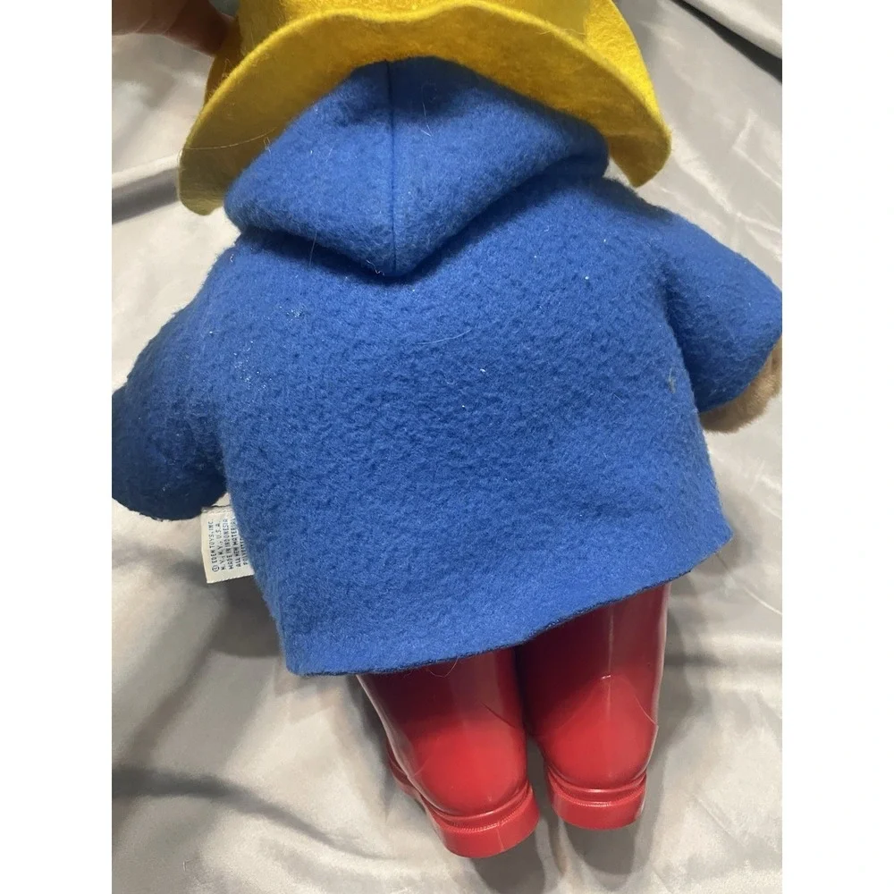 Vintage Paddington Bear Plush 1975 Eden Toys Red Rain Boots